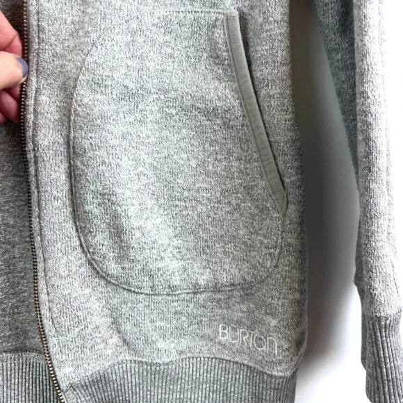 Burton Grey  Zip Up Snowboarding Ski Sweater Jacket Size S - Picture 4 of 8